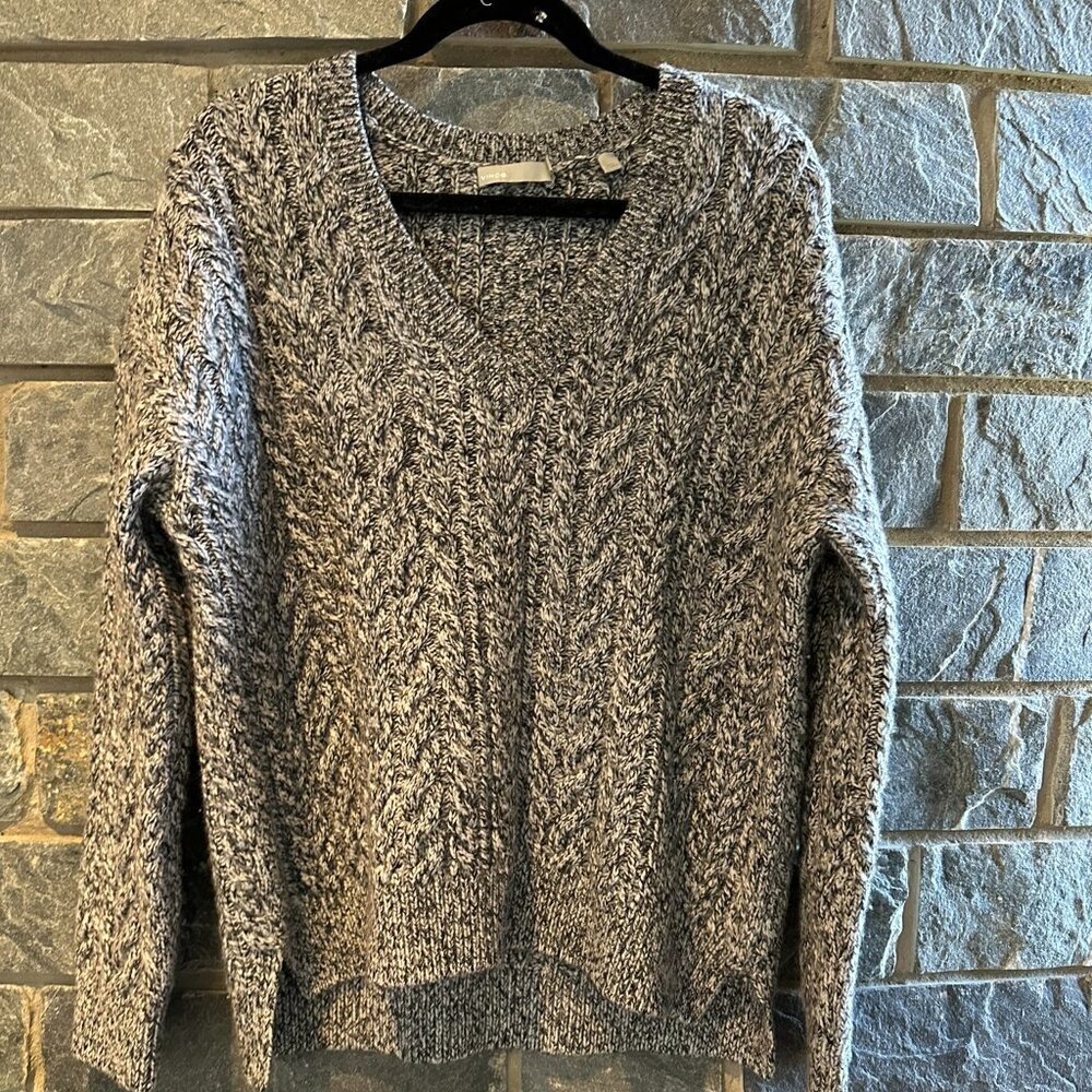 Vince Cable Knit Wool Blend V-Neck Sweater